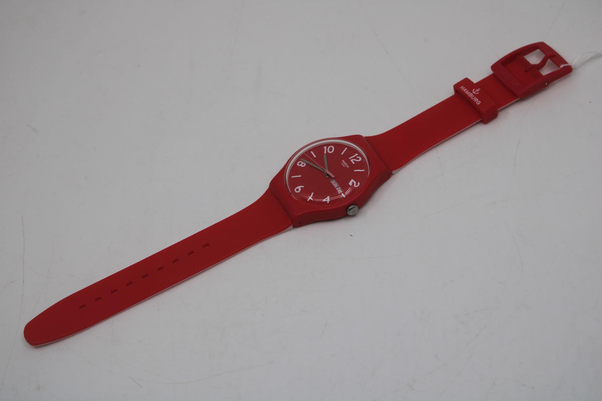 Vintage New Gents Destination Swatch, Moin Moin Hamburg, SUOR705C, in Mint Condition, working