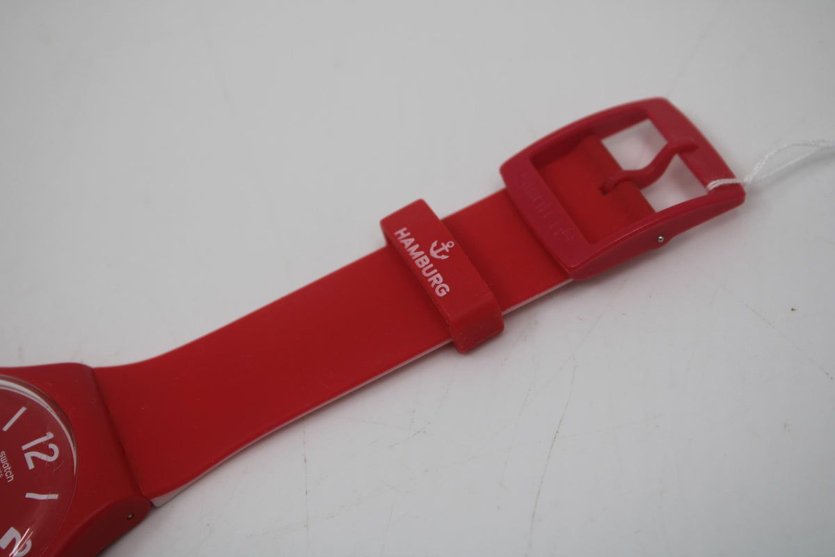 Vintage New Gents Destination Swatch, Moin Moin Hamburg, SUOR705C, in Mint Condition, working