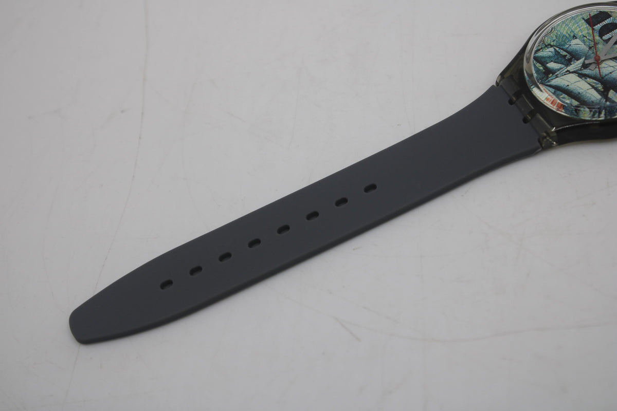 1991 Vintage Swatch watch 'Mark', GM106, new old stock, unworn, worn, new strap
