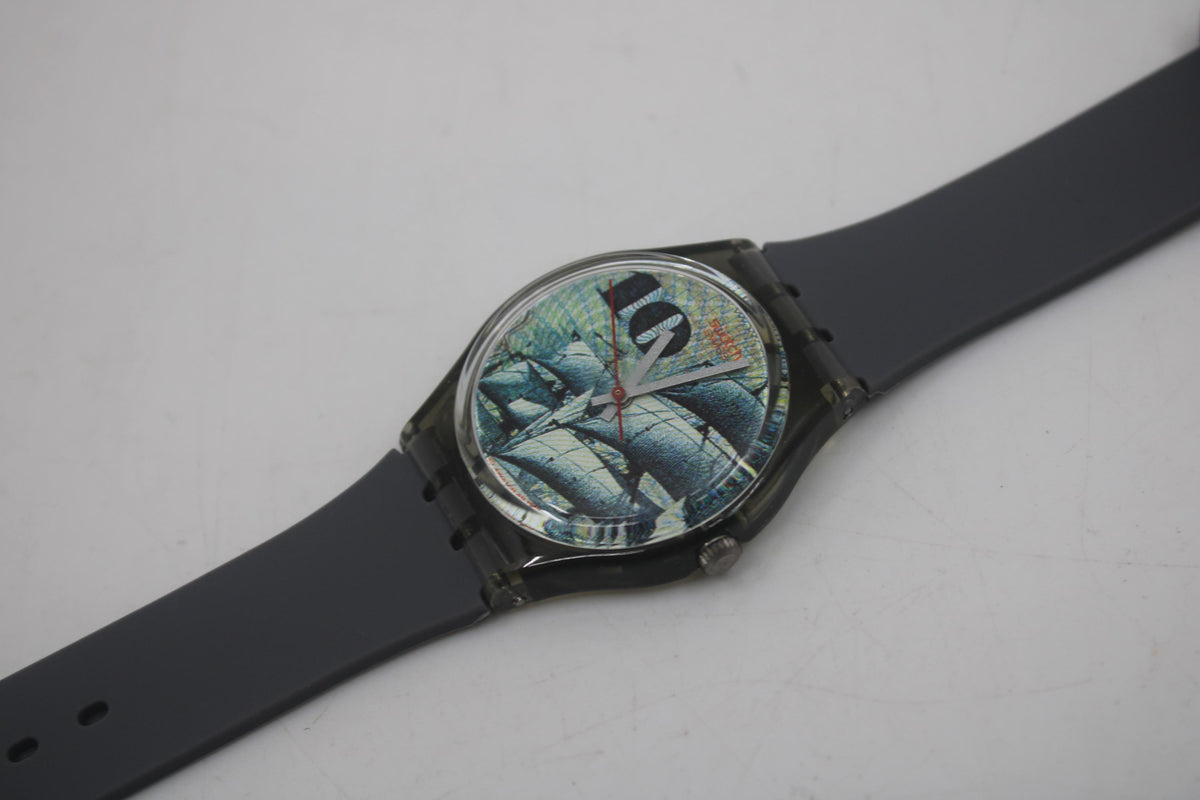 1991 Vintage Swatch watch 'Mark', GM106, new old stock, unworn, worn, new strap