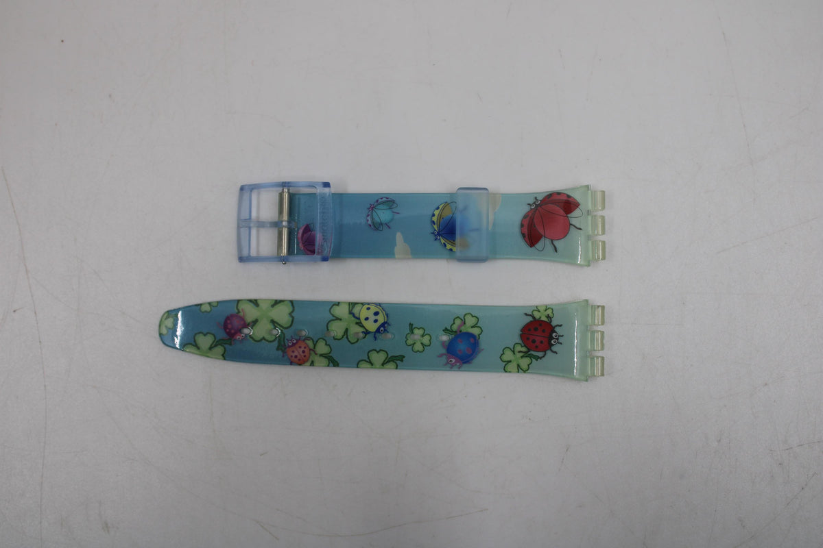 Vintage Gents Swatch Strap, Lucky You, GS111, 17mm, Gents, New Old Stock