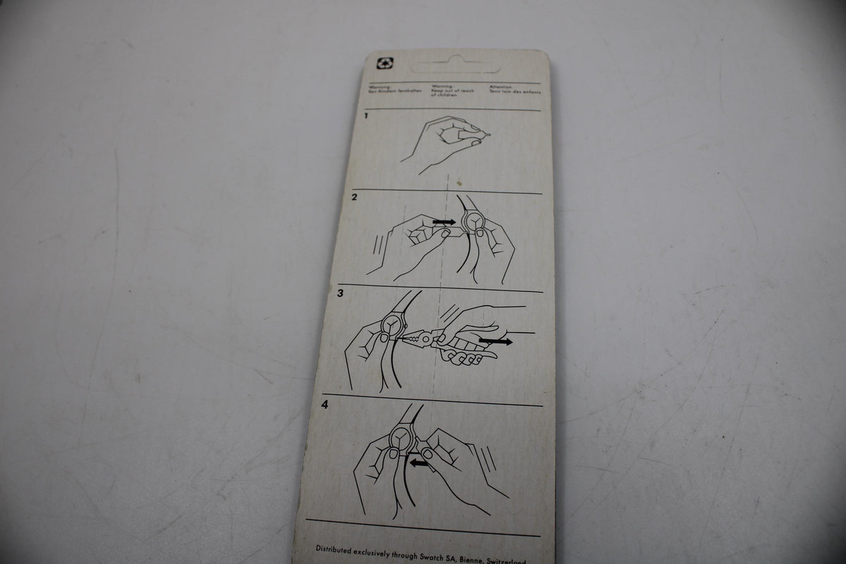 Vintage Swatch Strap, 17mm, Wild Card, Chrono, SCK100, carded, collectors item