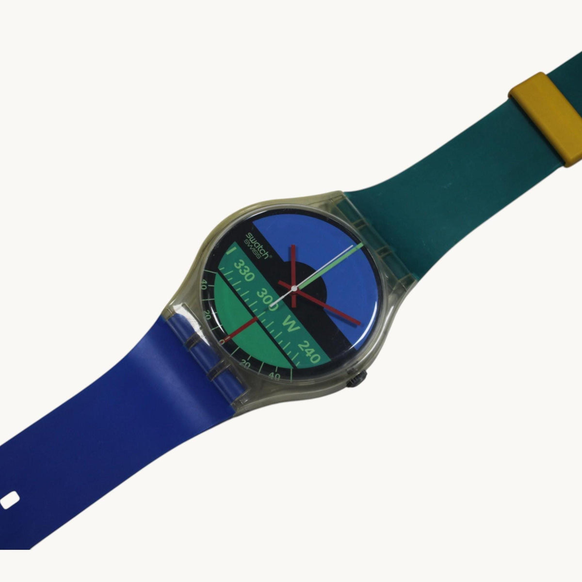 Nice Condition 1987 Maxi Swatch, Nautilus, MGK102 unique, Vintage with flaws