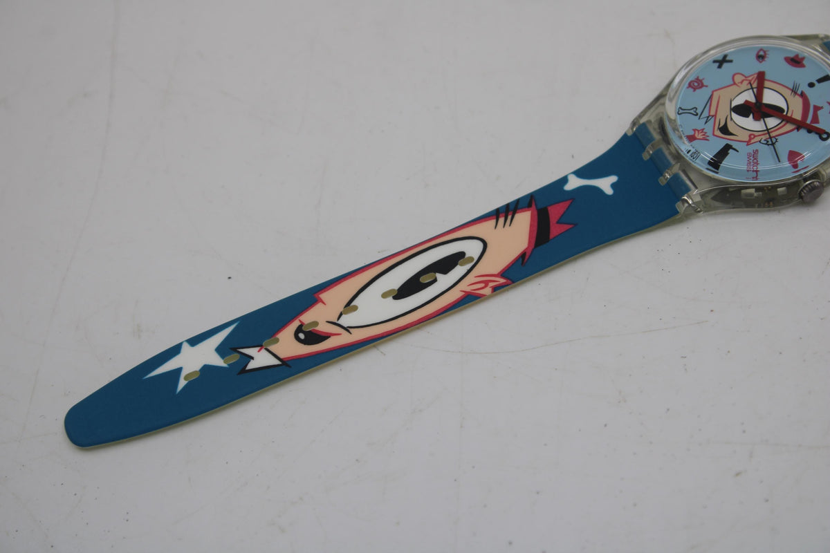 1991 Vintage Gents Swatch, Gulp!!! GK139, NEW OLD STOCK, Never Worn, working, with original strap