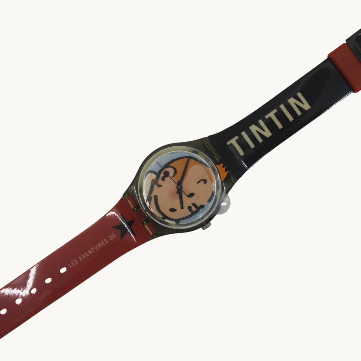 2004 Swatch 34mm Gents, Les AVENTURES DE TINTIN, GM165, Vintage Swiss Watch New in Box, Working
