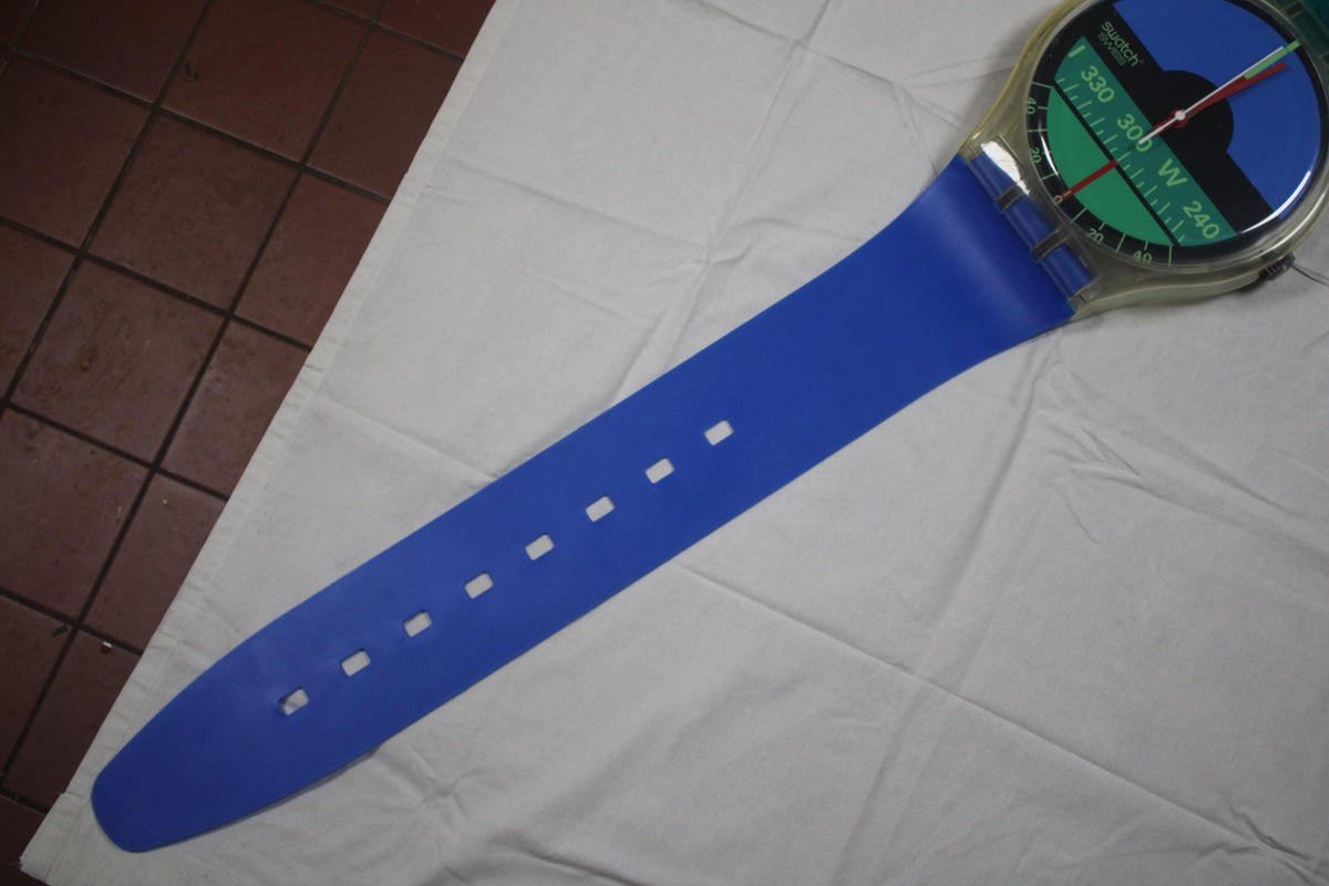 Nice Condition 1987 Maxi Swatch, Nautilus, MGK102 unique, Vintage with flaws