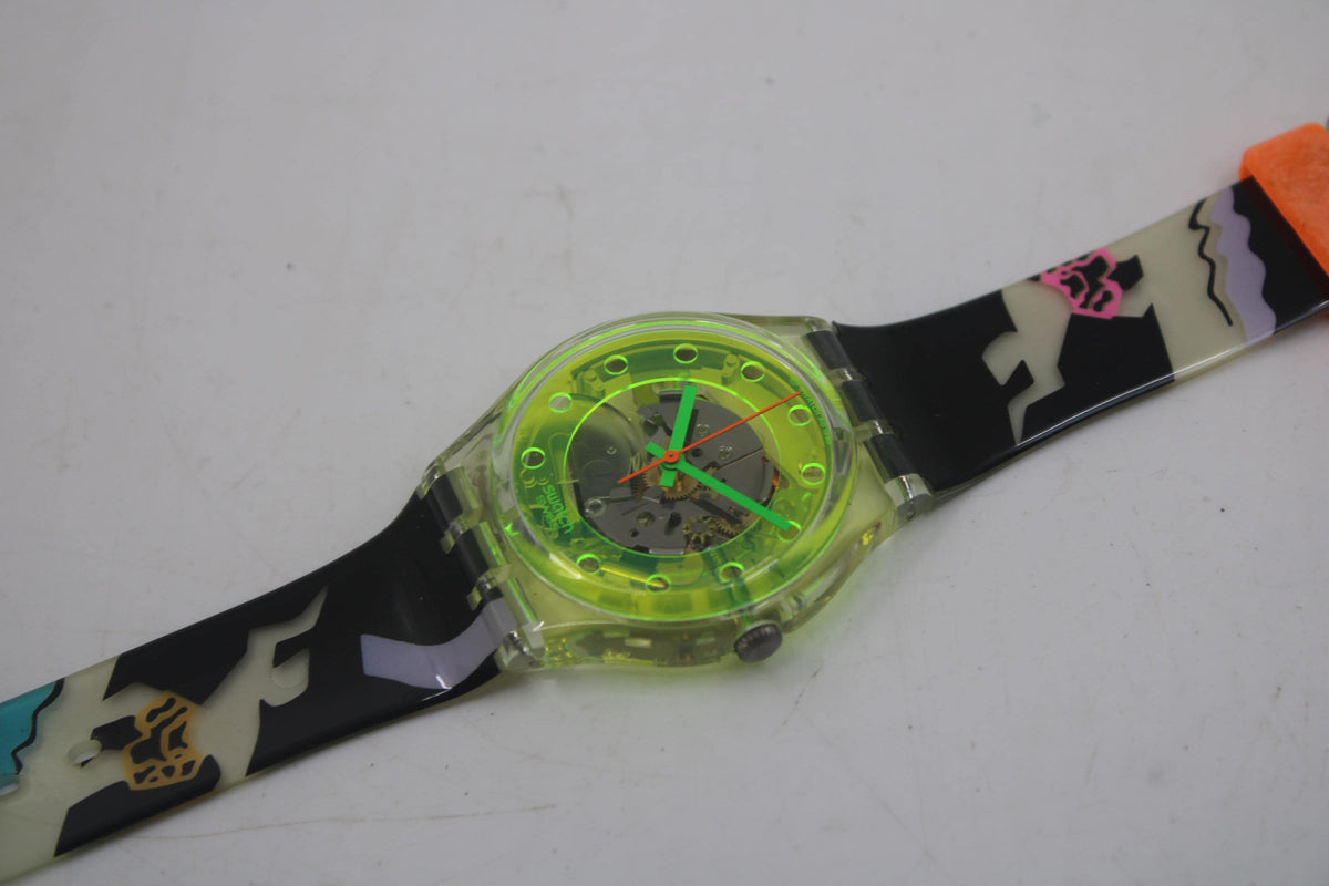 Vintage Gents Swatch 'Bermudas' GK133, NO box, New Old Stock, Unused, working, Original Strap