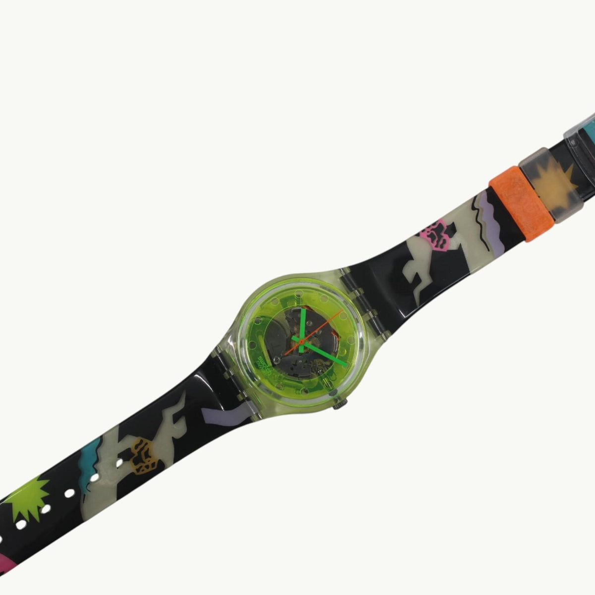 Vintage Gents Swatch 'Bermudas' GK133, NO box, New Old Stock, Unused, working, Original Strap