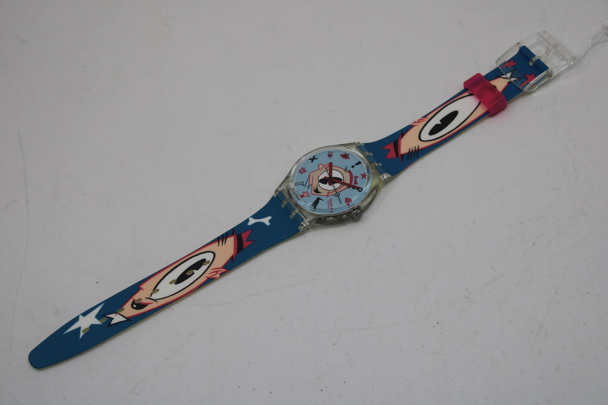 1991 Vintage Gents Swatch, Gulp!!! GK139, NEW OLD STOCK, Never Worn, working, with original strap
