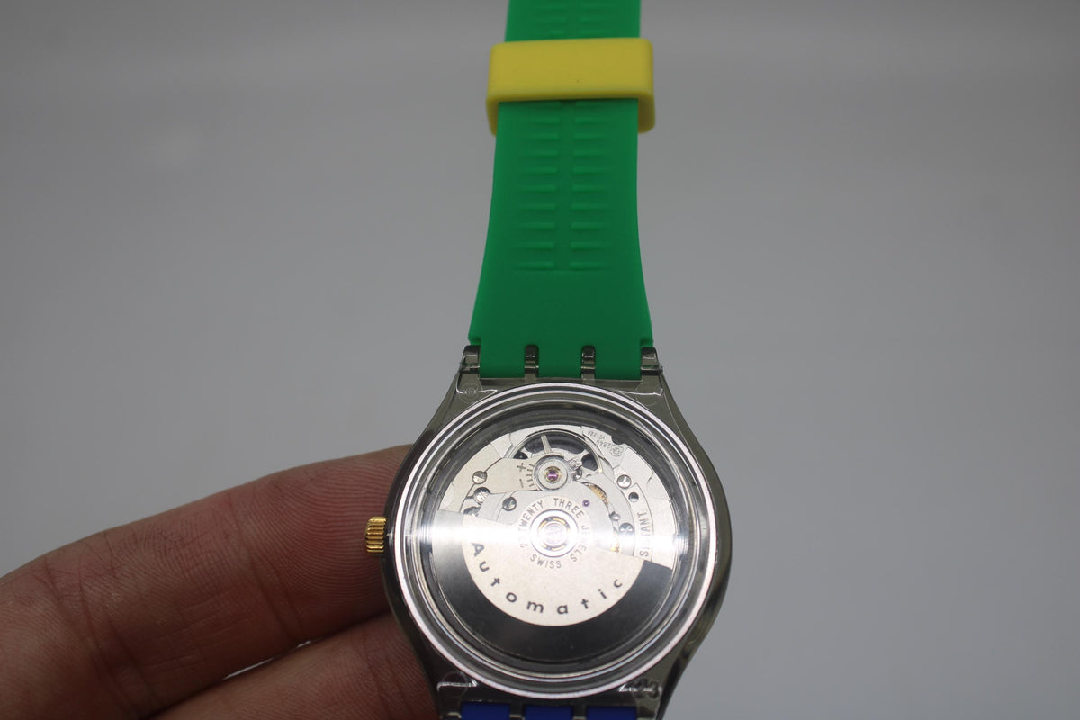 Nautilus Automatic Swatch Conversion, 1986, GK102, NEW strap and NEW case, working