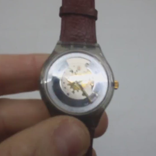 Vintage Automatic Swatch SAM100, Rubin, New Old Stock, Never Used
