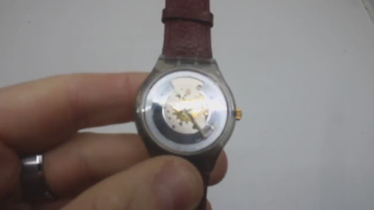 Vintage Automatic Swatch SAM100, Rubin, New Old Stock, Never Used