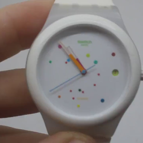 Swatch Sistem 51, System White, SUTW400, Nice Used Condition, Swatch Automatic, 42mm diameter