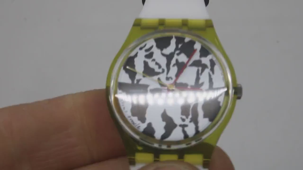 1991 Vintage Gents Swatch 'Flaeck'  GZ117, in UNUSED, New Old Stock, great condition, working