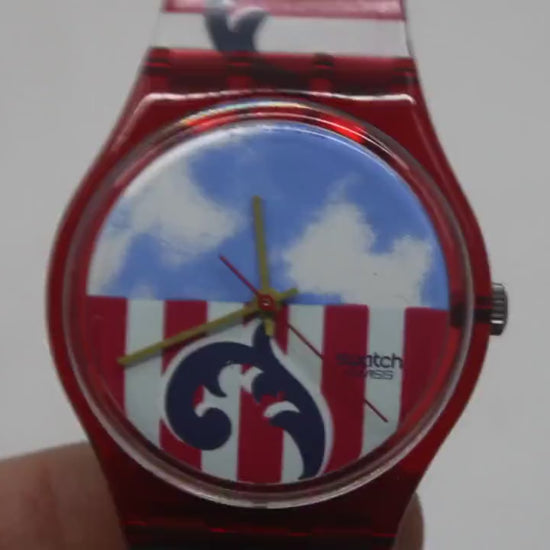 Vintage 34mm Gents Swatch, GR109, 1991, The Boss, new old stock, never worn, working