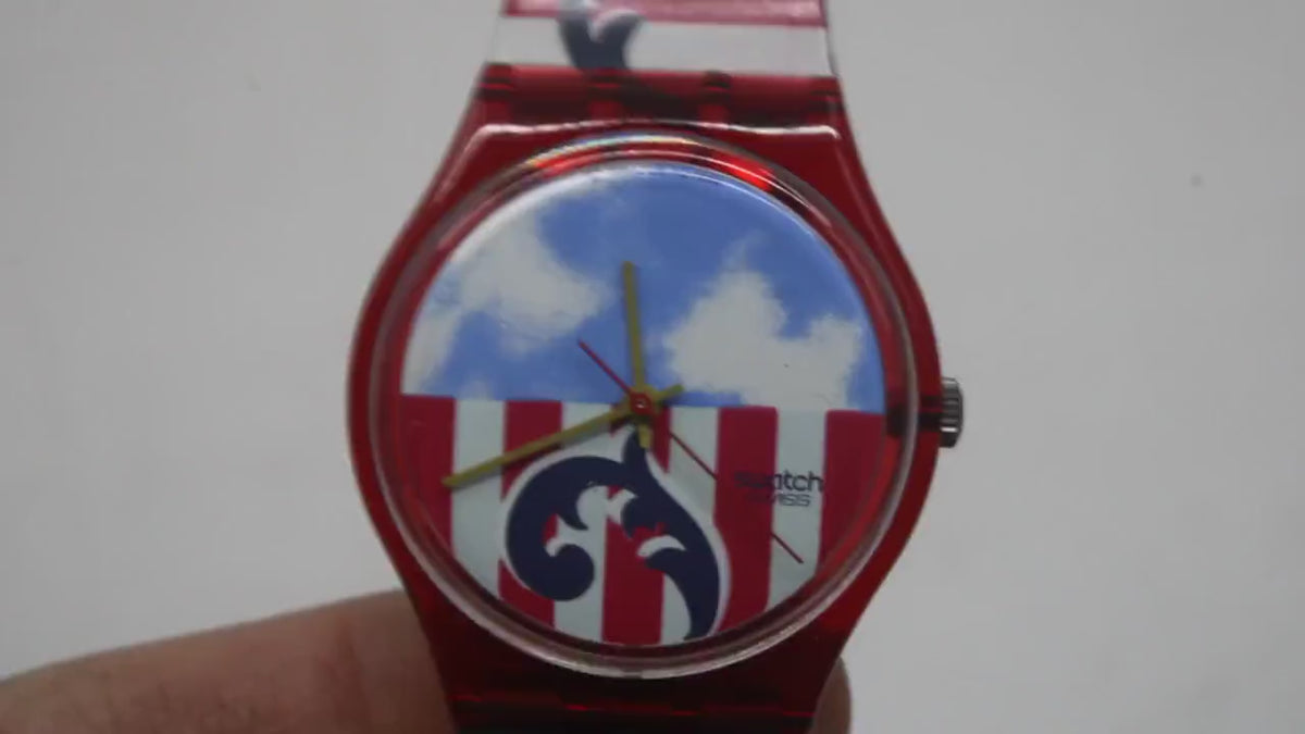 Vintage 34mm Gents Swatch, GR109, 1991, The Boss, new old stock, never worn, working