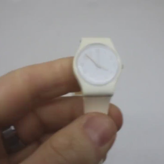 Swatch Ladies 25mm, Cool Breeze, LW134, working, original long, double wrap strap