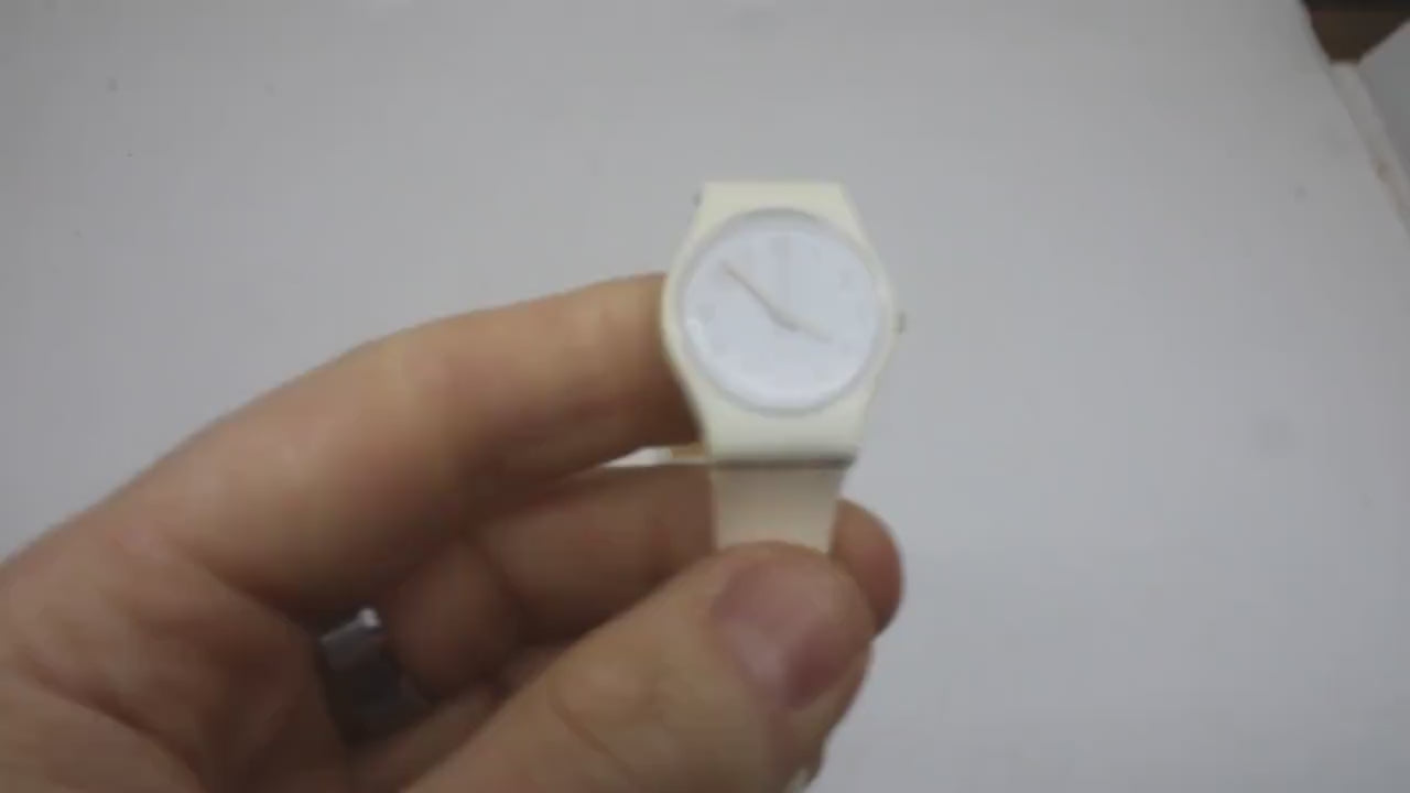 Swatch Ladies 25mm, Cool Breeze, LW134, working, original long, double wrap strap