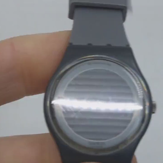 Swatch 34mm Gents, Silver Circle,  GA105, VERY good condition, working