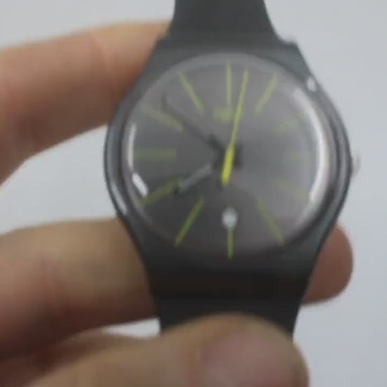 Swatch Watch New Gent 'Charcolazing' SUOB404, Working fine New Old Stock, Never Worn