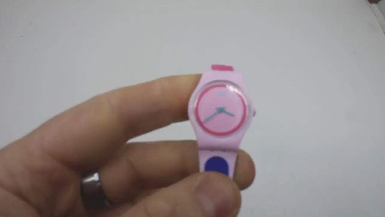 Ladies Swatch 25mm, Kauai, LP140, working, MINT condition, original long, double wrap strap