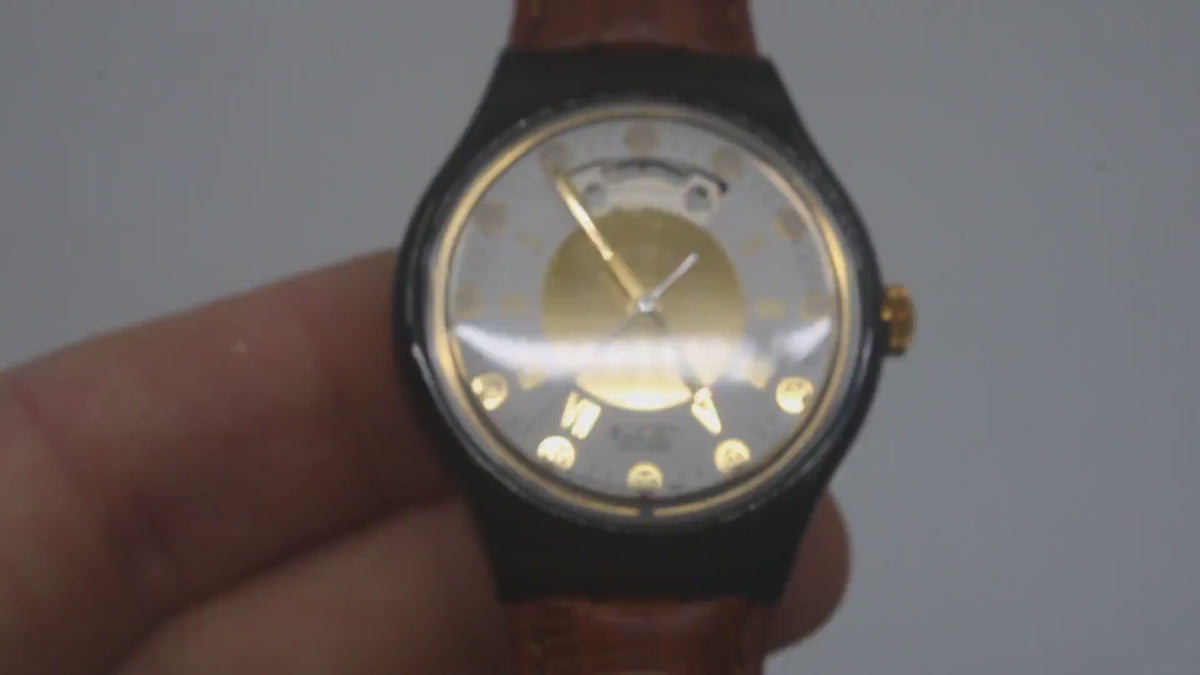 Swatch vintage Automatic watch, 5th Avenue, SAB101, new old stock, never worn