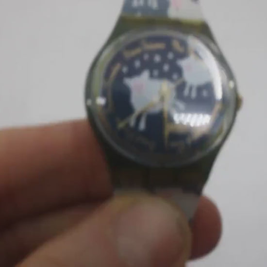 1995, Swatch, Gents, 'Black Sheep', GN150, New Old Stock and Unworn Condition, working, original strap