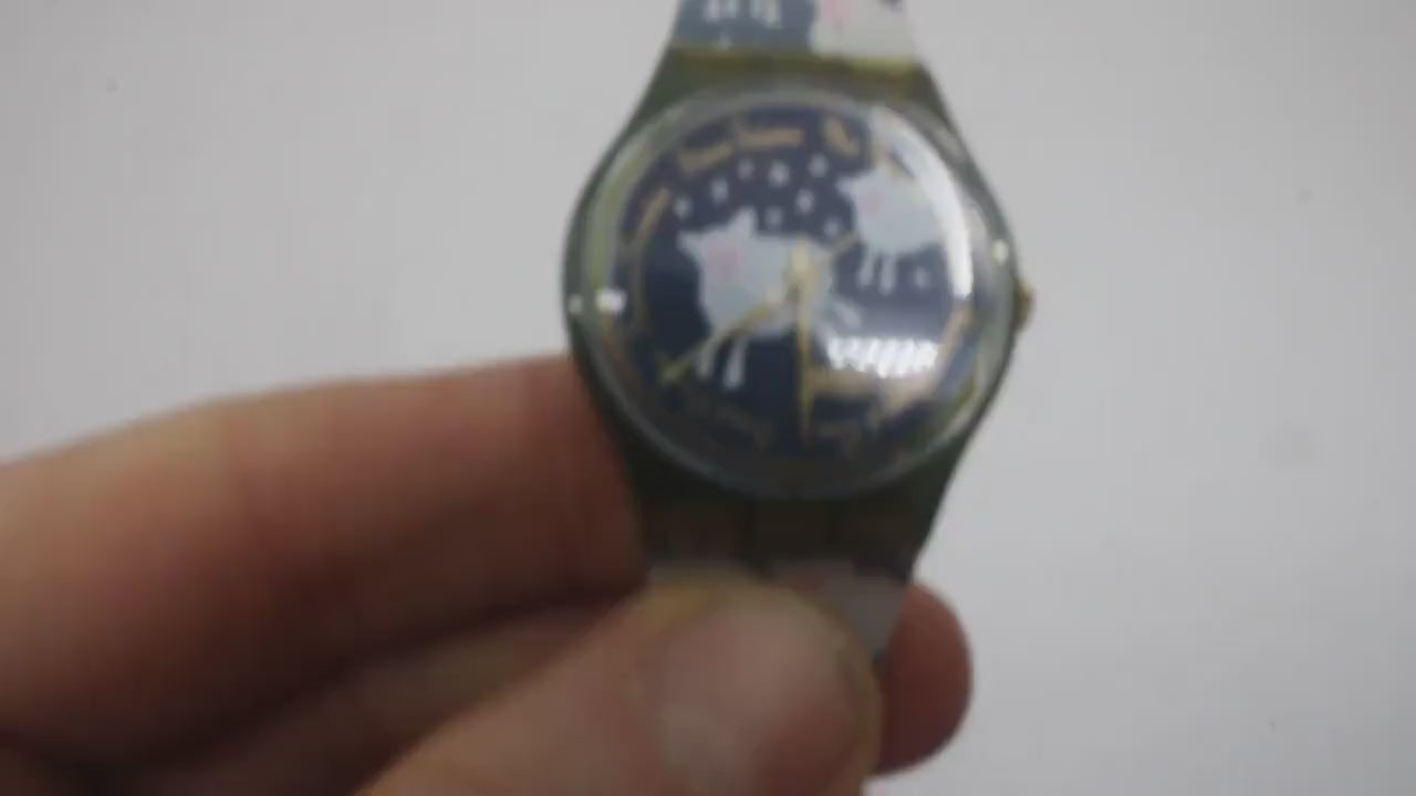 1995, Swatch, Gents, 'Black Sheep', GN150, New Old Stock and Unworn Condition, working, original strap