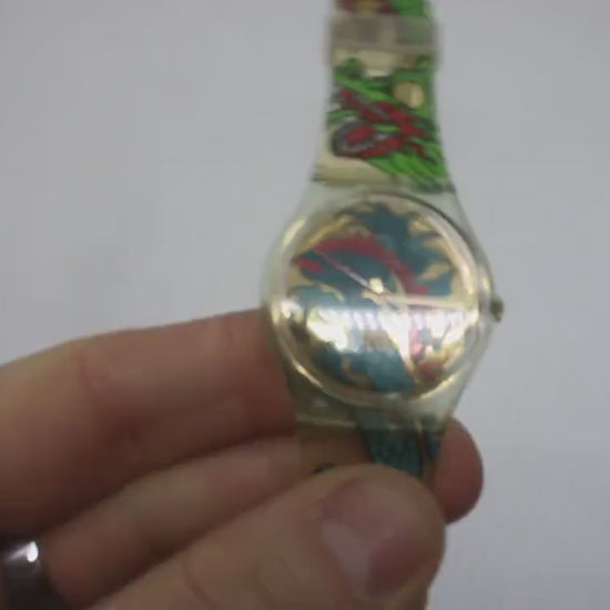 Gents Swatch, 'Green Dragon',  GG135, in very nice, used condition, working, 1995
