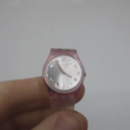 Swatch Ladies 25mm, Brillante, LP132, working, original long, double wrap strap