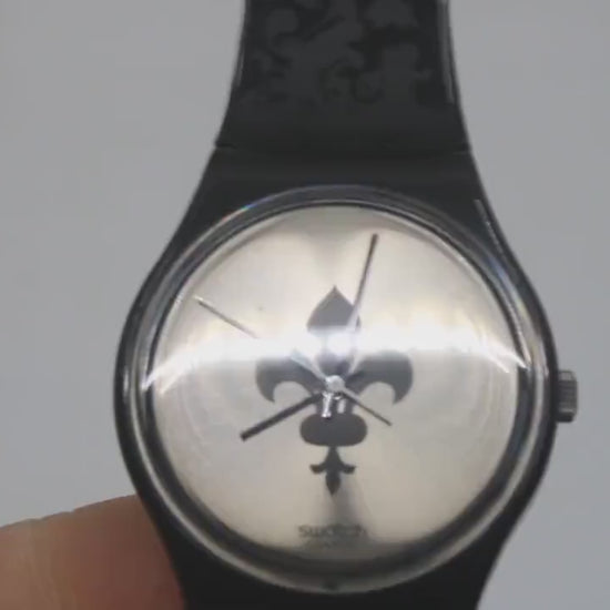 1989 Swatch Gents 'Lucretia' GB126, new old stock, never worn, working, original strap