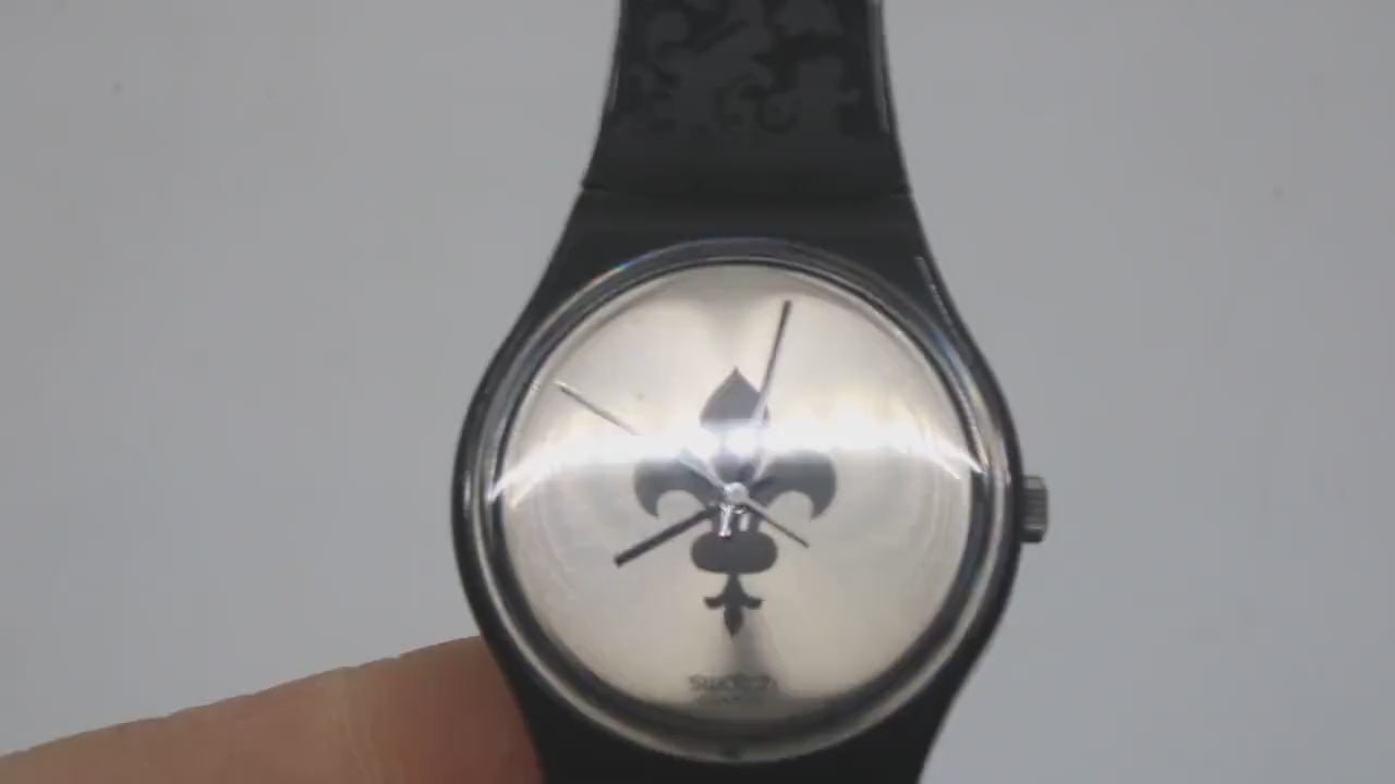 1989 Swatch Gents 'Lucretia' GB126, new old stock, never worn, working, original strap