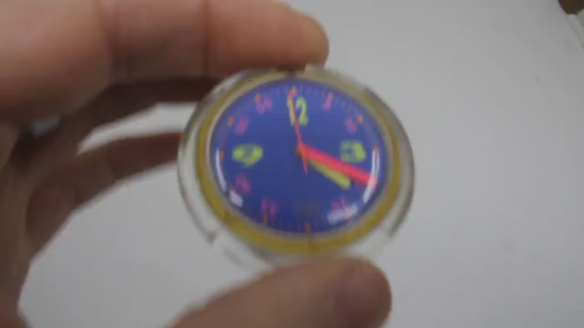 PopSwatch, Large, PWP100, Running, nice, used condition, NO strap, watch + ring only