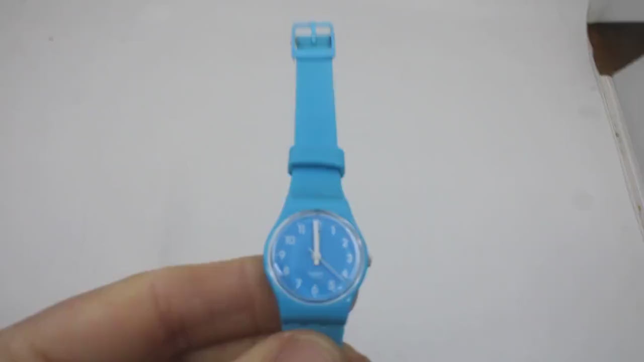 Swatch Ladies 25mm, Lady Cyan, LS112, working, near mint condition