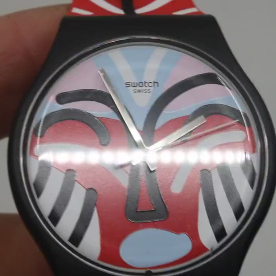 New Gents Swatch, Mask Parade,  SUOB127, NEW OLD STOCK, Never Worn, working