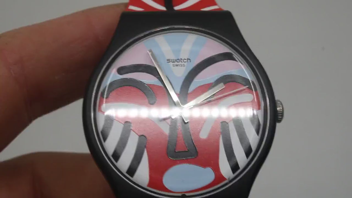 New Gents Swatch, Mask Parade,  SUOB127, NEW OLD STOCK, Never Worn, working