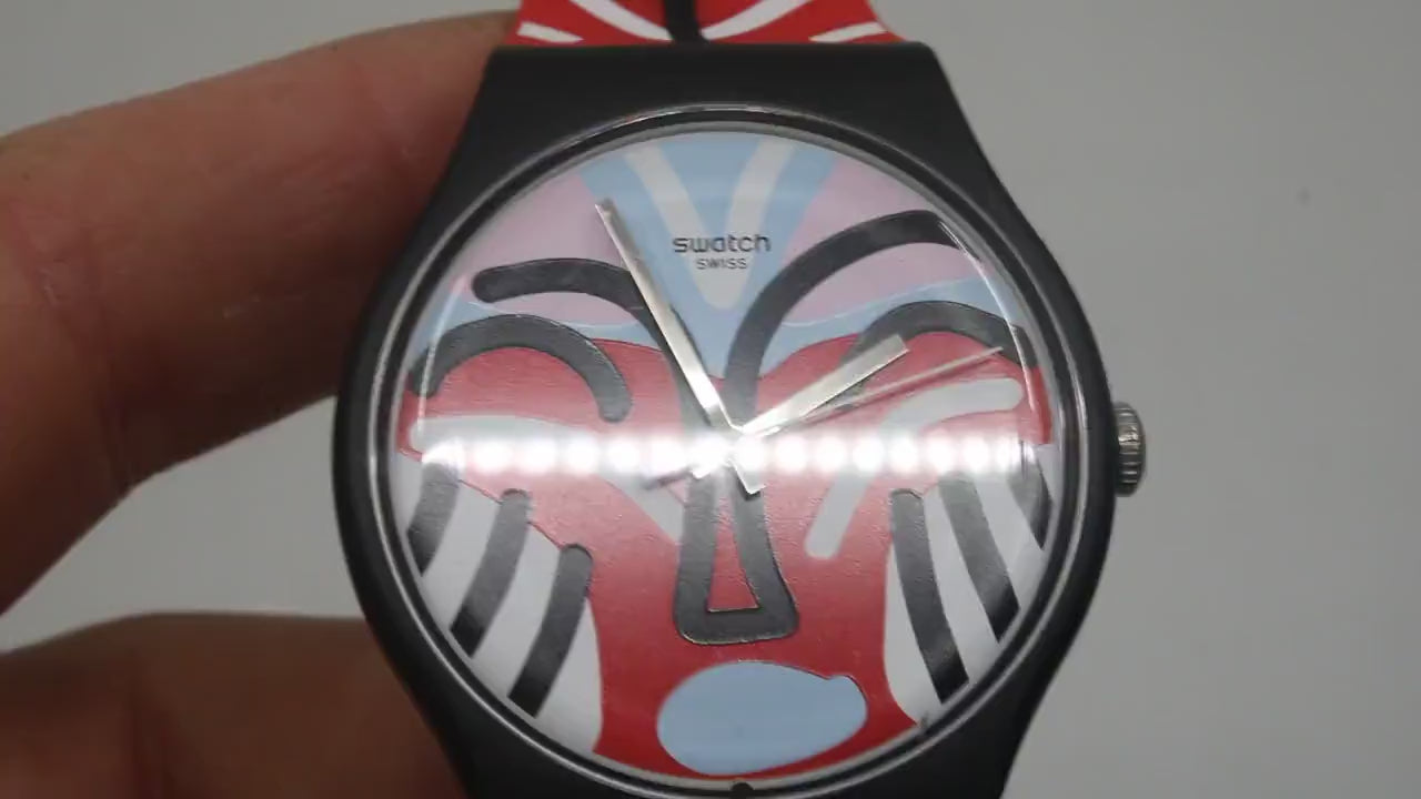 New Gents Swatch, Mask Parade,  SUOB127, NEW OLD STOCK, Never Worn, working