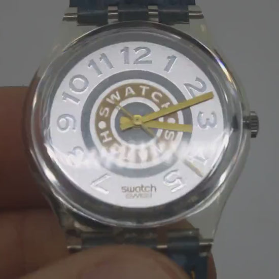 Vintage Gents, 34mm. Swatch, Delave, GK145, new old stock, unused, working