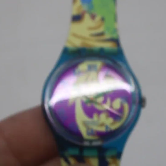 1988 Vintage Gents Swatch 'Deauville'  GW111, new old stock, never worn, working, original strap