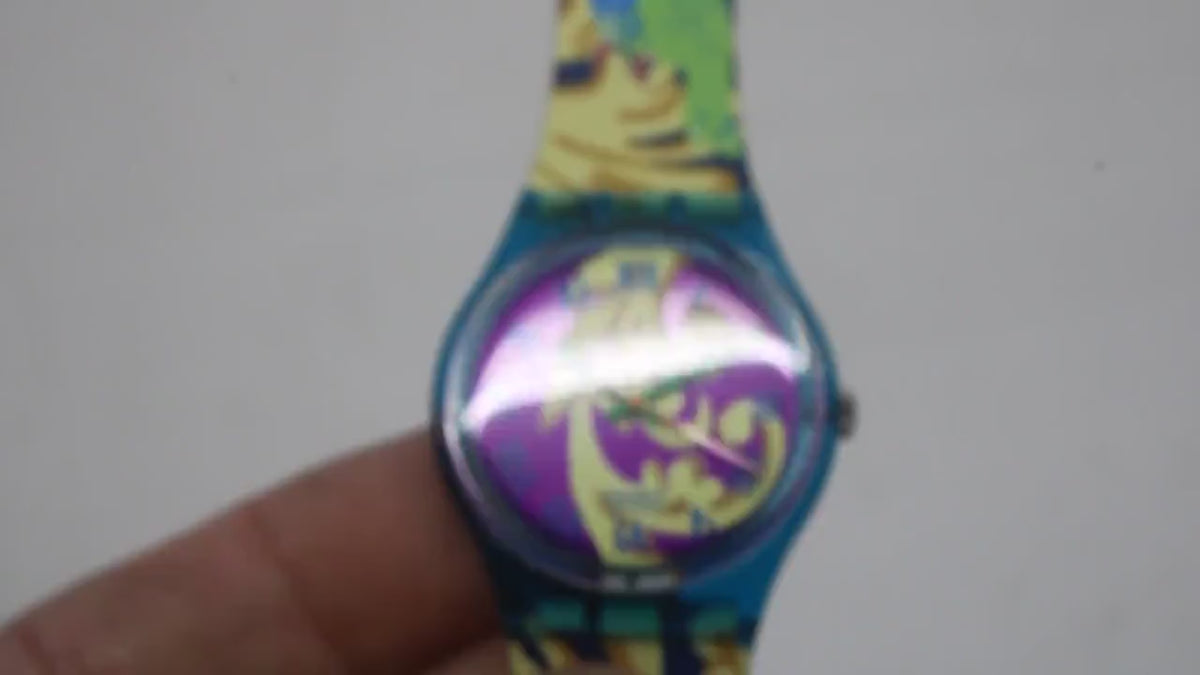 1988 Vintage Gents Swatch 'Deauville'  GW111, new old stock, never worn, working, original strap
