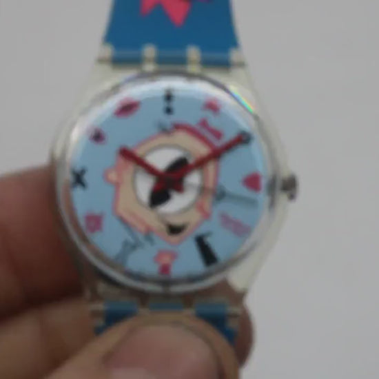 1991 Vintage Gents Swatch, Gulp!!!  GK139, NEW OLD STOCK, Never Worn, working, with original strap