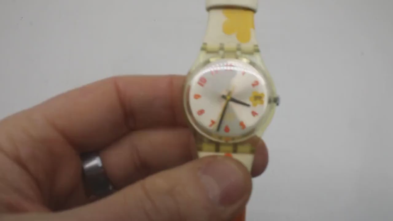 Vintage Gents Swatch 'Juicy Hours', GE402, In a Used Condition, working