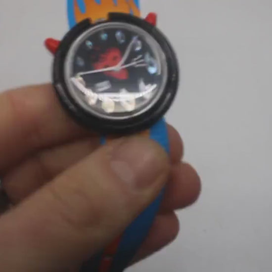 Vintage 1995 PMB103 Pop Swatch, 'Hot Stuff', Working, Nice Used Condition