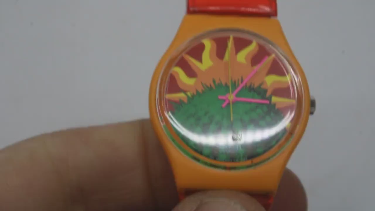 1994 Vintage Gents Swatch 'Tequila'  GO102, New Old Stock, Unused, non-original strap, working fine