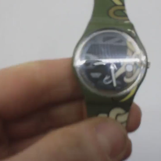 Vintage Gents Swatch, 'Serpent Soup', SKG101, NO box, MINT Condition, working, Original Strap