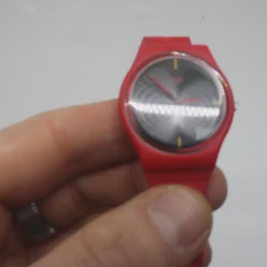 Swatch 34mm Gents, 'Cranberry Link', GR164, New Old Stock, Unworn, working, original strap
