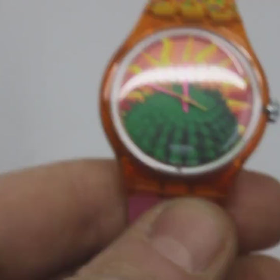 Tequila Automatic Swatch, 1994, GO102, NEW strap and NEW case, 100% working