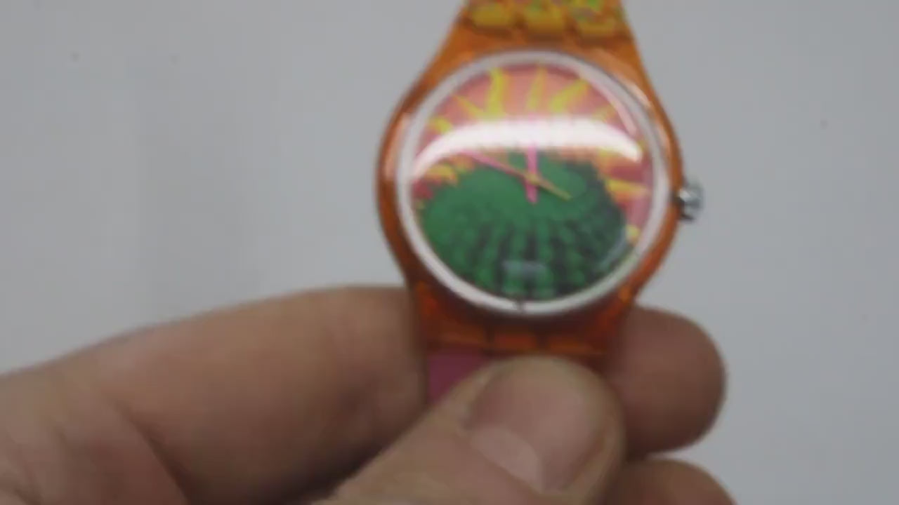 Tequila Automatic Swatch, 1994, GO102, NEW strap and NEW case, 100% working