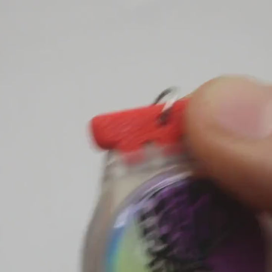Unique 3D printed keyring adapter for 17mm Swatch watch, RED