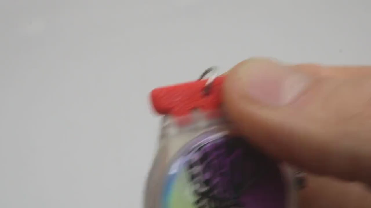 Unique 3D printed keyring adapter for 17mm Swatch watch, RED